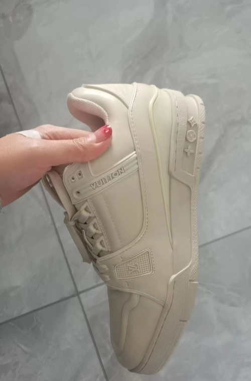 Louis Vuitton LV Trainer Triple Beige 1AC5BM review 