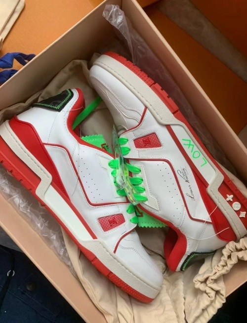 Louis Vuitton Trainer Neon Red MS0241 review 