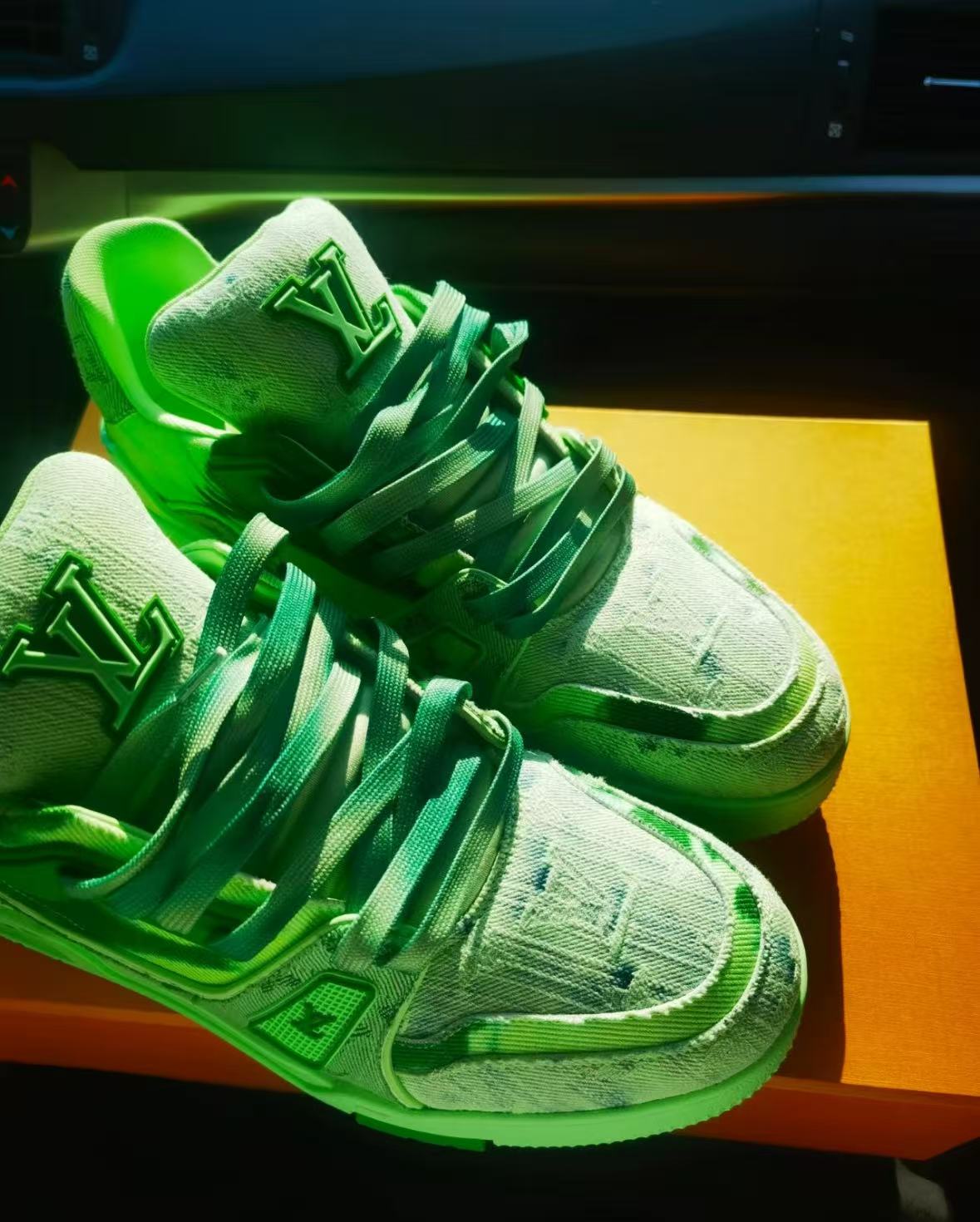 LOUIS VUITTON Trainer XS Rendering Green Cloth review 0