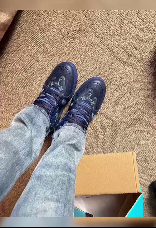 Louis Vuitton LV Trainer x Nigo Blue Demin 1A9IQH review 