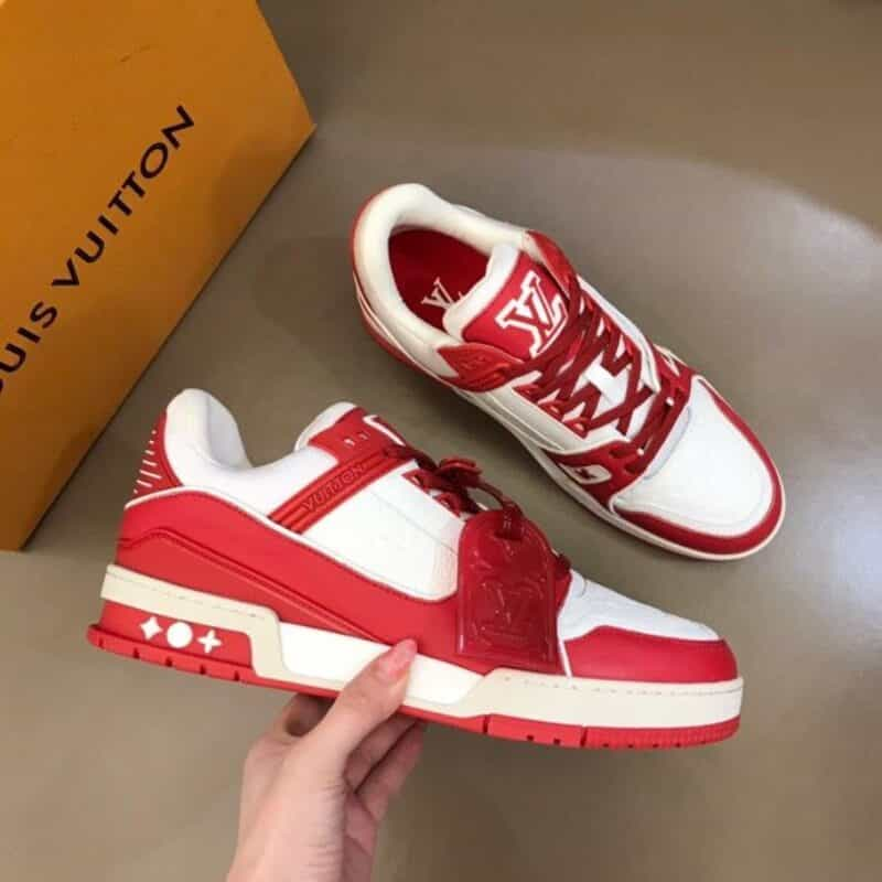 Louis Vuitton Trainer White Red review Freda