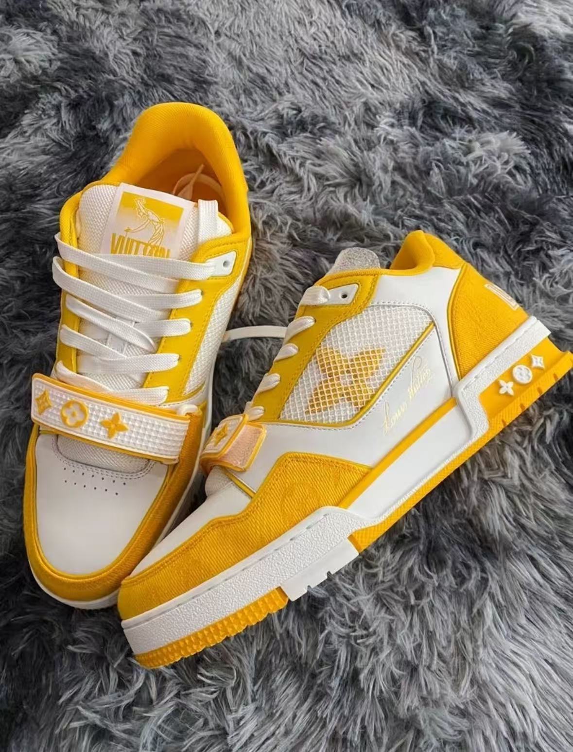 Louis Vuitton Trainer Monogram Denim Yellow 1A9ZBI  review ucy