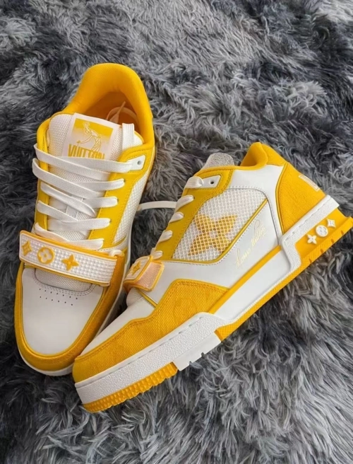 Louis Vuitton Trainer Monogram Denim Yellow 1A9ZBI  review 
