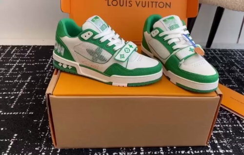 Louis Vuitton Trainer Green Monogram Denim 1ABLY2 review 