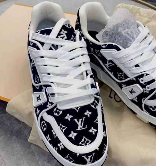 Louis Vuitton Trainer Black Monogram Textile 1ABFTE review 