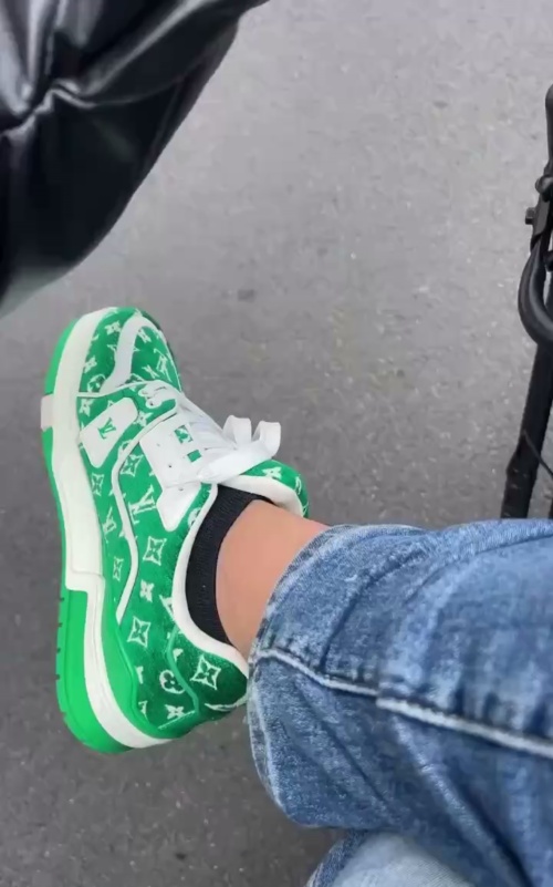 Louis Vuitton Trainer Green Monogram Textile  1ABFSA review 