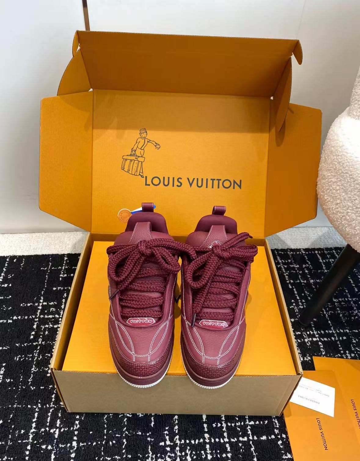 Louis Vuitton LV Skate Sneaker Bordeaux Red 1ABZ6H review nix