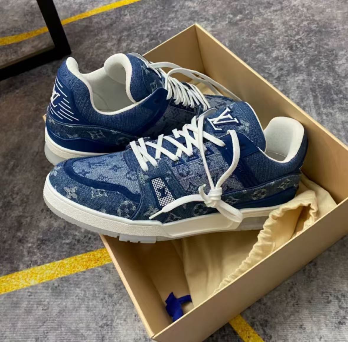 Louis Vuitton Trainer Sneaker Denim Monogram 1A7S53 review Hulda