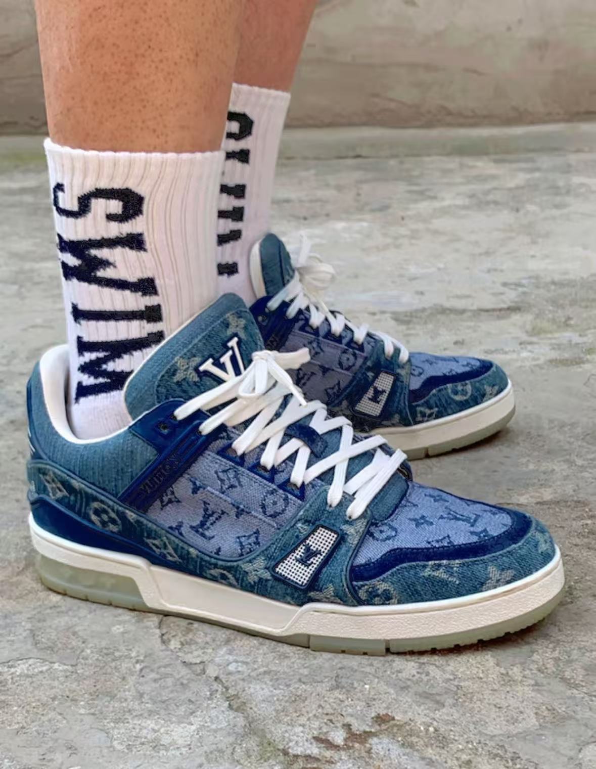 Louis Vuitton Trainer Sneaker Denim Monogram 1A7S53 review Ida