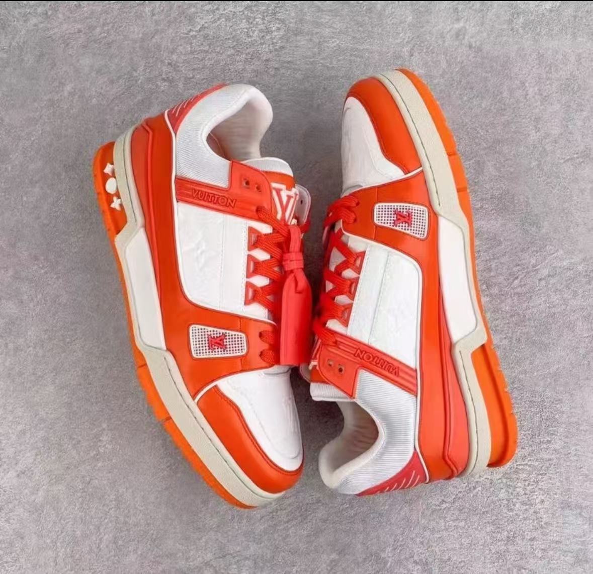 Louis Vuitton LV Trainer Orange 1A811P review Irma