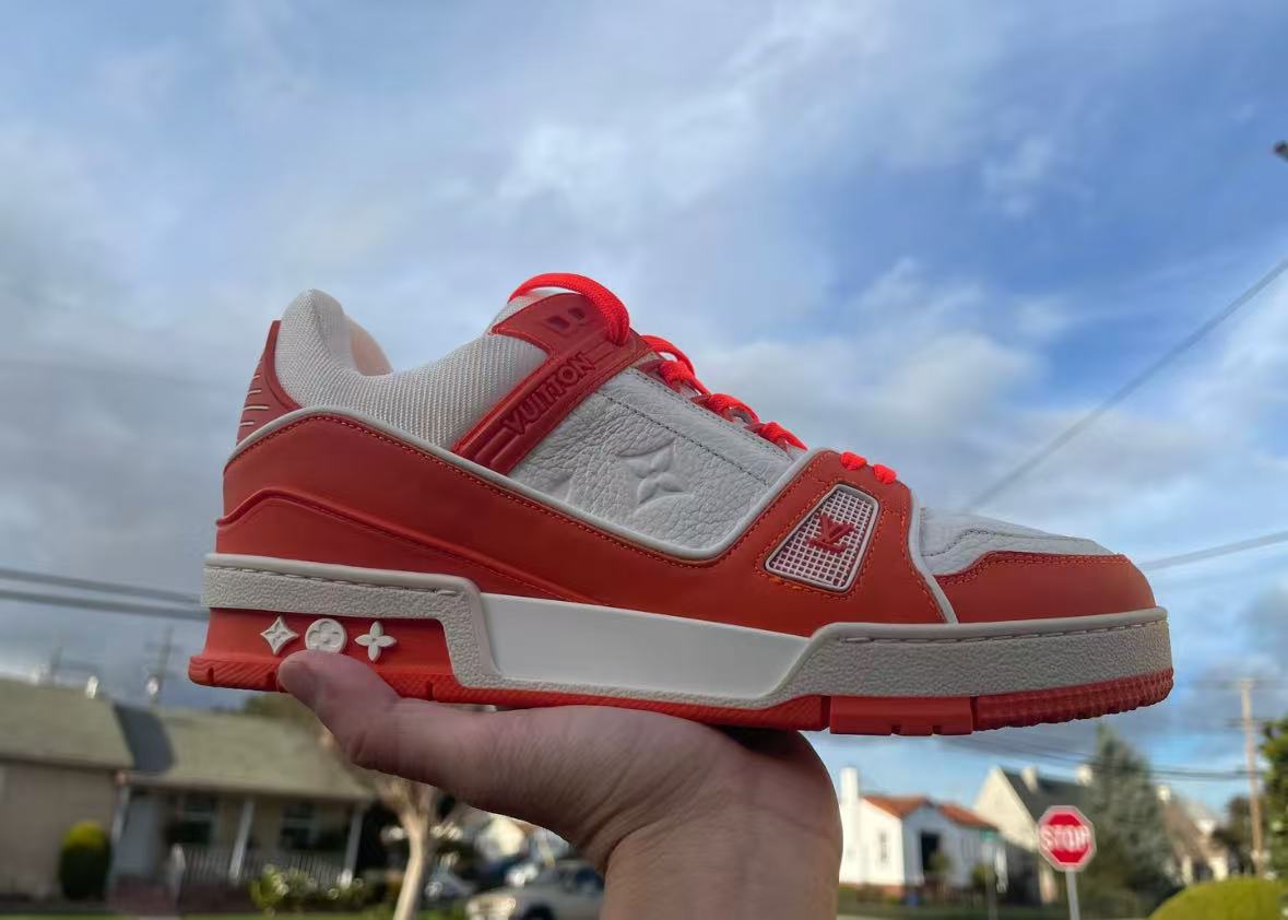 Louis Vuitton LV Trainer Orange 1A811P review 1A811P