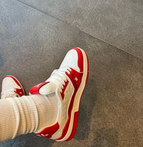 Louis Vuitton Trainer #54 Signature Red White 1AANFJ  review 