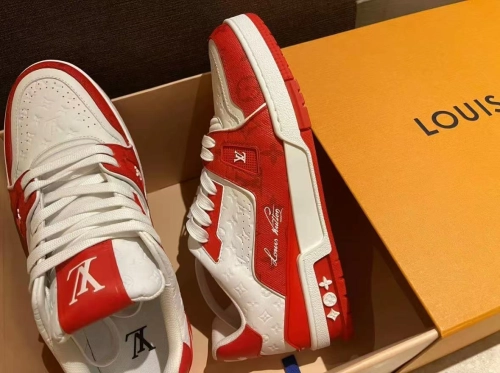 Louis Vuitton Trainer #54 Signature Red White 1AANFJ  review 