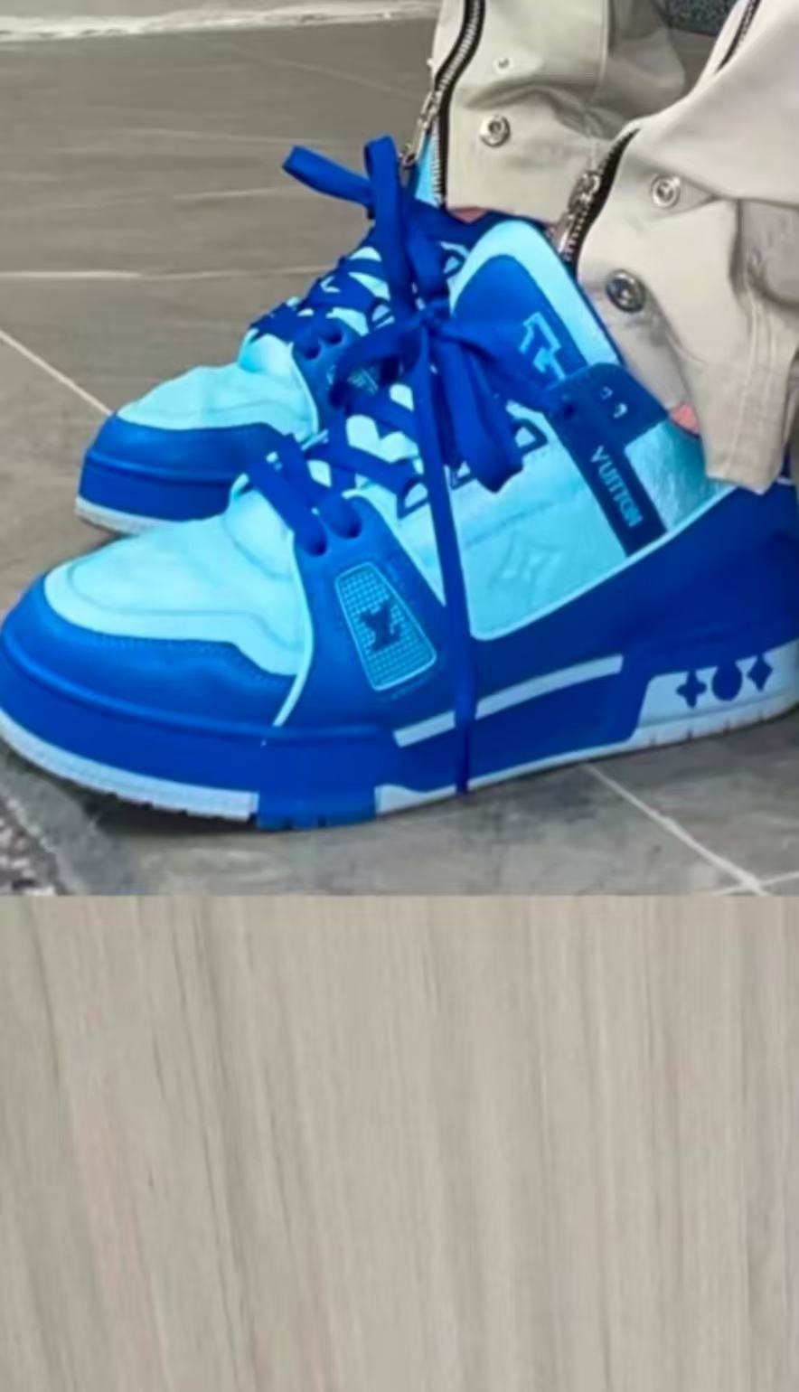  Louis Vuitton Trainer White Blue review 0