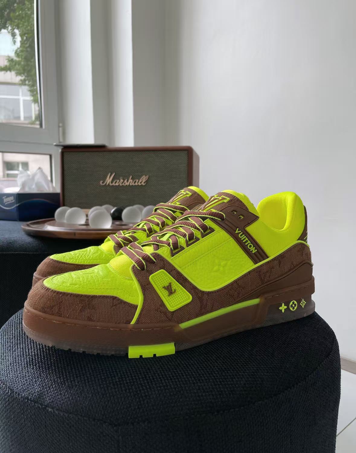 Louis Vuitton Trainer Yellow Brown 1A8Z6E review Jolie