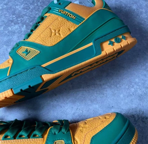 Louis Vuitton Trainer Green Orange 1A8WFY review 