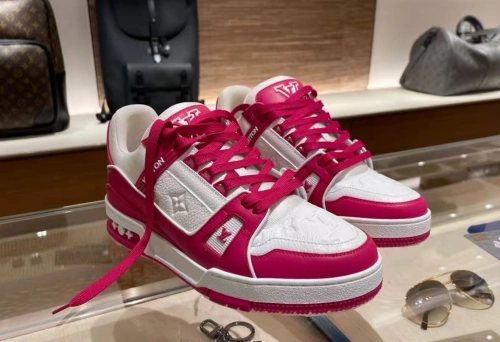 Louis Vuitton Trainer Low White Fuchsia 1AA6WJ  review 