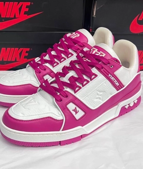 Louis Vuitton Trainer Low White Fuchsia 1AA6WJ  review 
