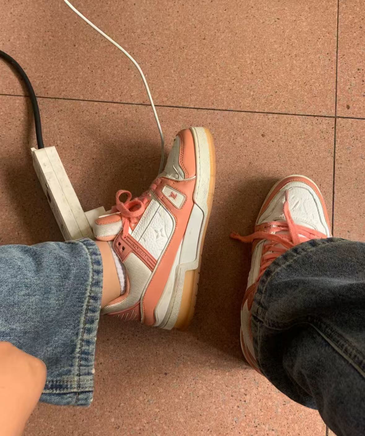  Louis Vuitton Trainer Peach  review ocelyn