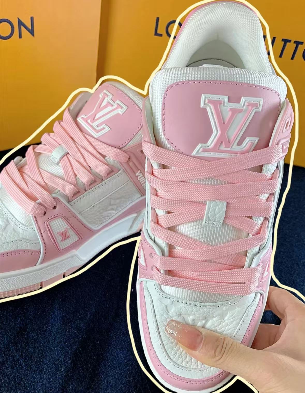 Louis Vuitton Trainer Pink Rose 1AA6VV  review inda