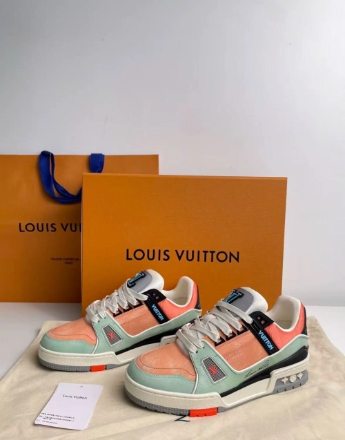 Louis Vuitton LV Trainer Orange Teal Vintage 1ACEFX review 