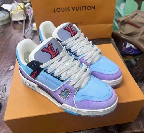  Louis Vuitton Trainer Blue Purple  review 