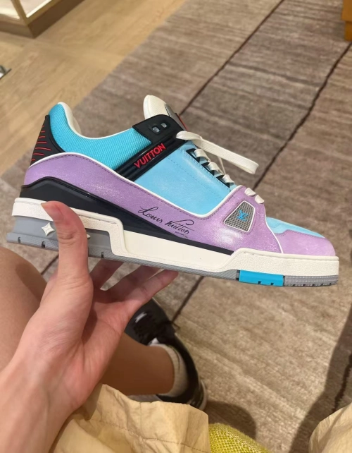  Louis Vuitton Trainer Blue Purple  review 