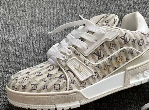 Louis Vuitton Trainer Beige Stripe Monogram 1ABG0H review 