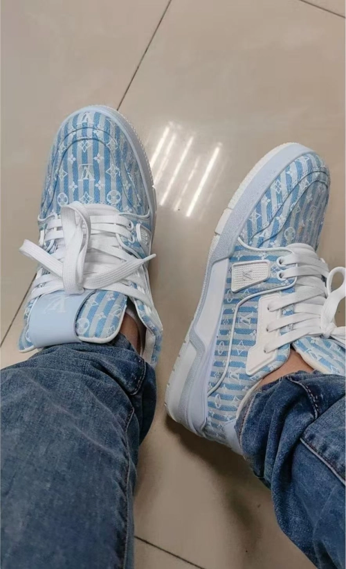 Louis Vuitton Trainer Blue Stripe Monogram 1ABG1L review 