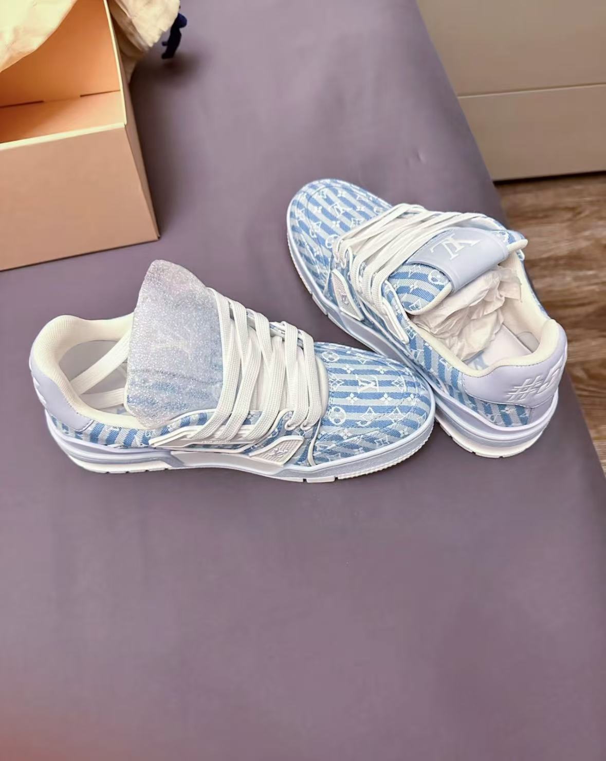 Louis Vuitton Trainer Blue Stripe Monogram 1ABG1L review usan