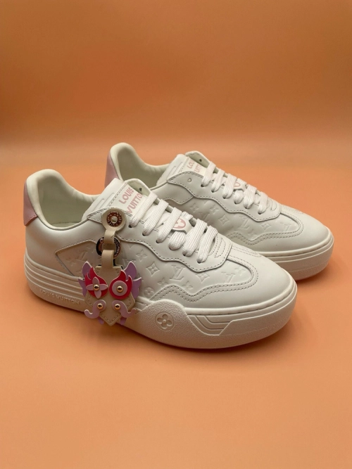 LOUIS VUITTON Groovy Platform Sneaker  Pink White  1ACO5T  review 