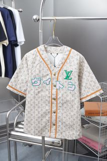 Louis Vuitton collarless all-over jacquard cardigan short-sleeved jacket review Vi