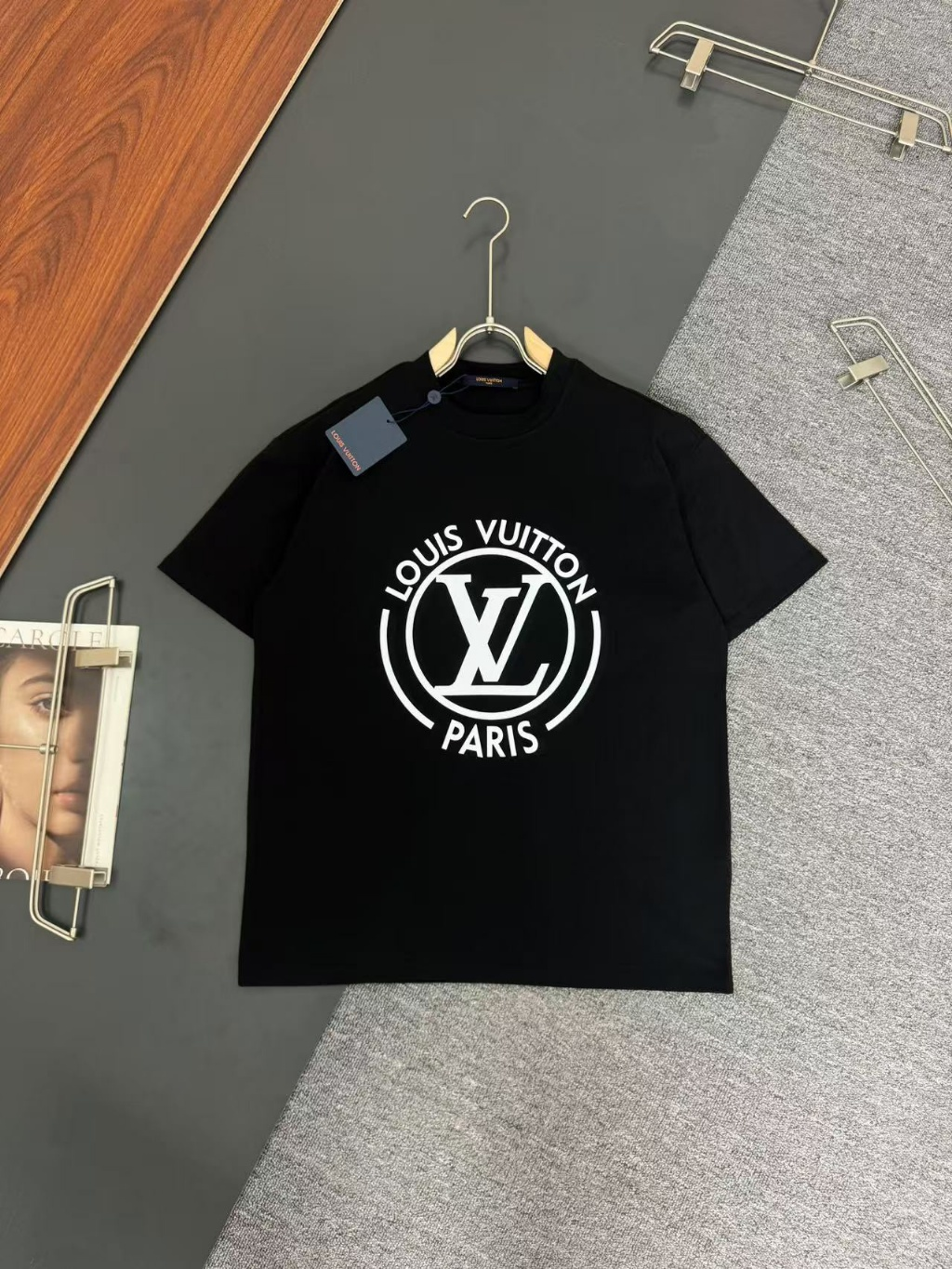 Louis Vuitton 25ss Lettering Printed Chain Short Sleeve Black review itha
