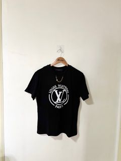Louis Vuitton 25ss Lettering Printed Chain Short Sleeve Black review bitha