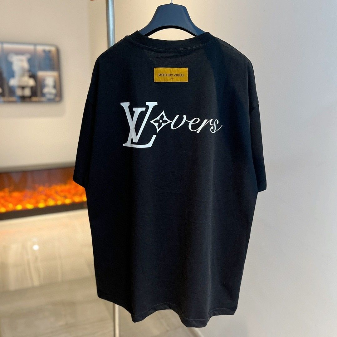 Louis Vuitton 25ss Rainbow Braid Embroidered Short Sleeve Black review Br