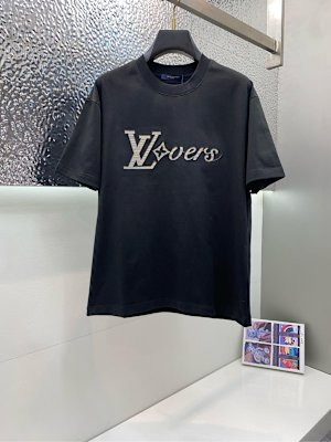 Louis Vuitton 25ss Rainbow Braid Embroidered Short Sleeve Black review Tara