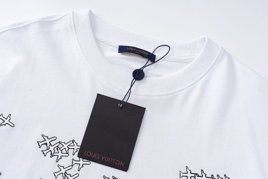 Louis Vuitton 25ss chest three flower print short sleeve white review Lo