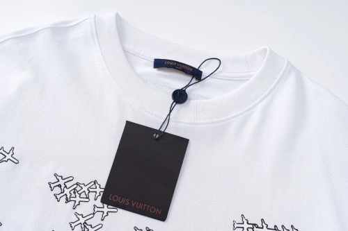 Louis Vuitton 25ss chest three flower print short sleeve white review 