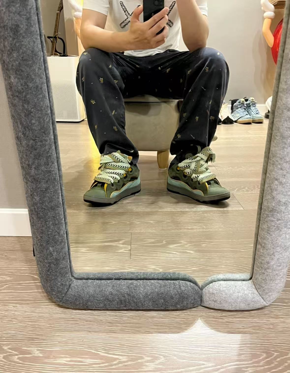 LANVIN White Ladies Brown Green review laine