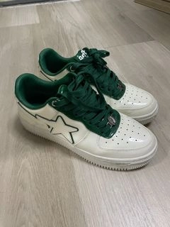 A Bathing Ape Bape Sta Low White Green edge 1J30-191-017 review 