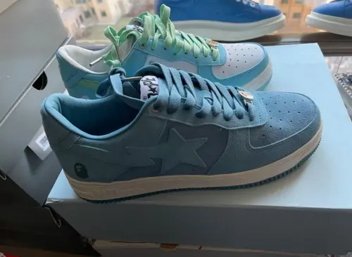 A Bathing Ape Bape Sta Blue Suede 1H70-191-004 review 