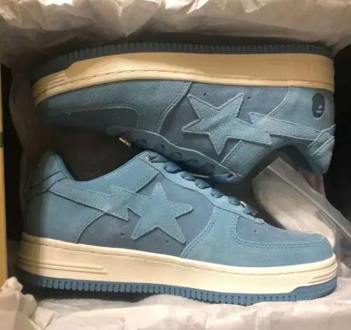 A Bathing Ape Bape Sta Blue Suede 1H70-191-004 review 