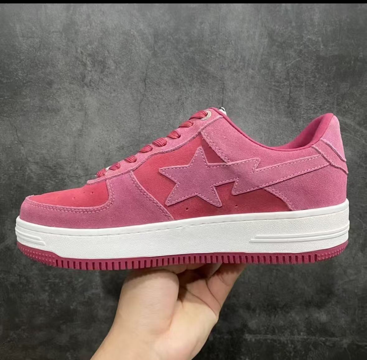 A Bathing Ape Bape Sta Pink Suede 1H70-191-004 review mber
