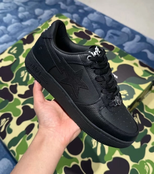 A Bathing Ape Bape Sta Low Triple Black  1J30 -191- 013 review 