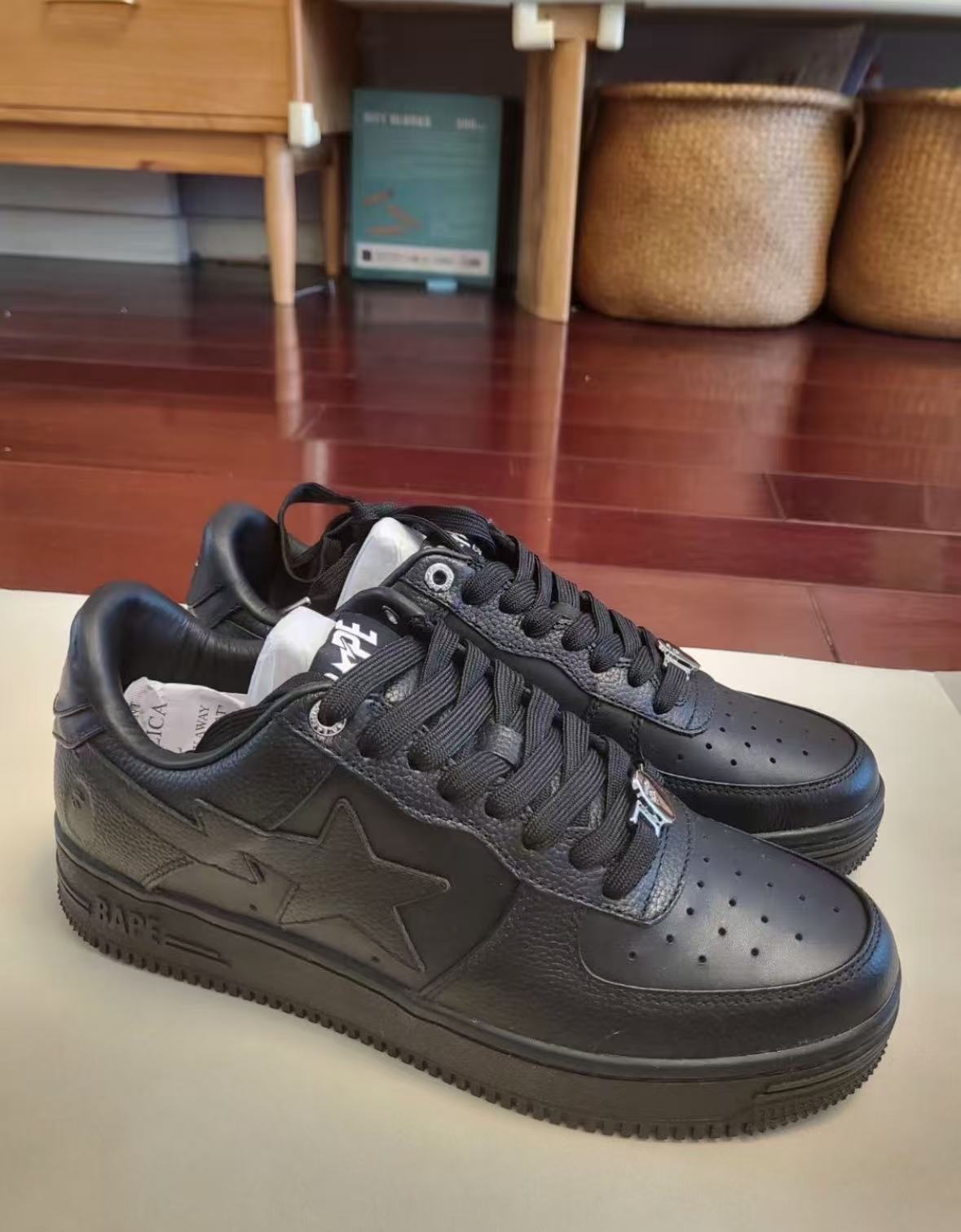 A Bathing Ape Bape Sta Low Triple Black  1J30 -191- 013 review Sop