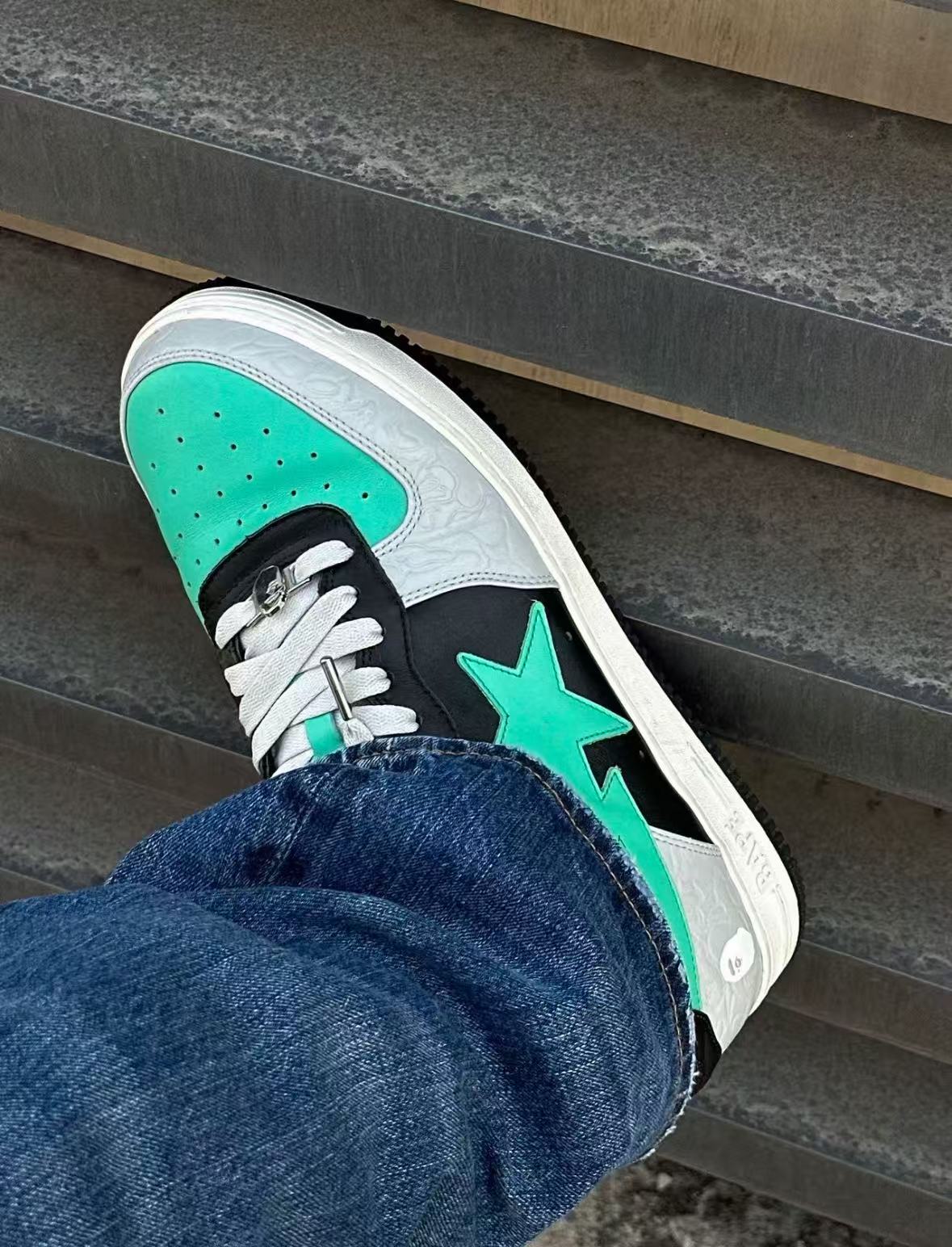 A Bathing Ape Bape Sta Low Grey Green  1H70-191-002 review ayn