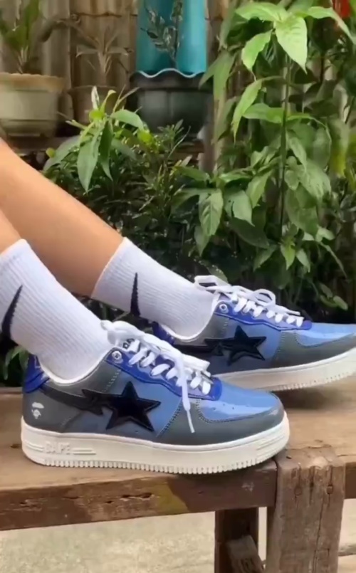 A Bathing Ape Bape Sta Low Color Camo Combo Blue  1H20 191 046 review 