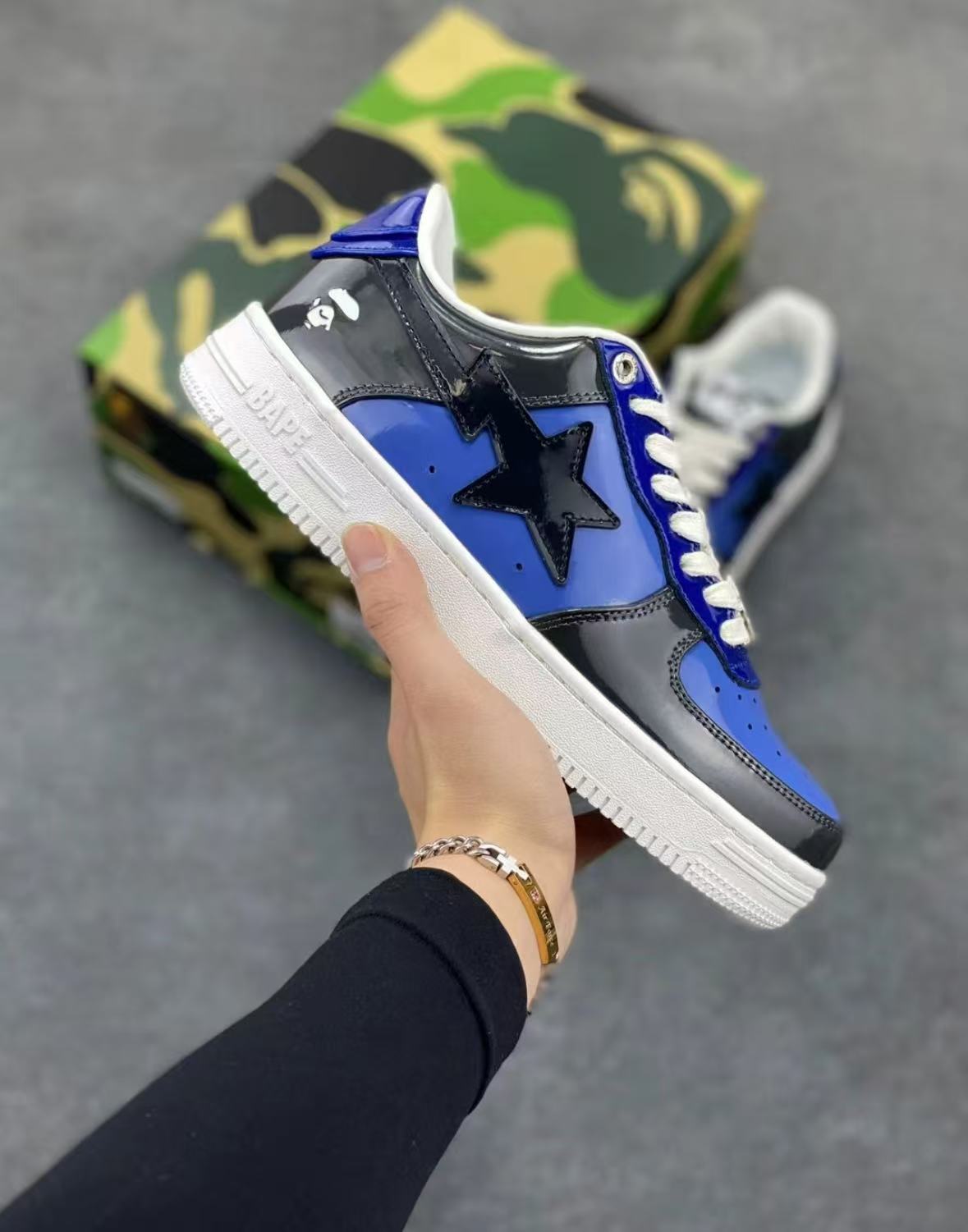 A Bathing Ape Bape Sta Low Color Camo Combo Blue  1H20 191 046 review Sabri