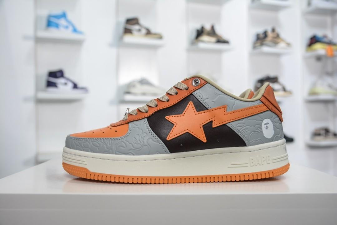 A Bathing Ape Bape Sta Low Grey Orange 1H70-291-002 review PatriPatri