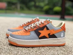 A Bathing Ape Bape Sta Low Grey Orange 1H70-291-002 review amel